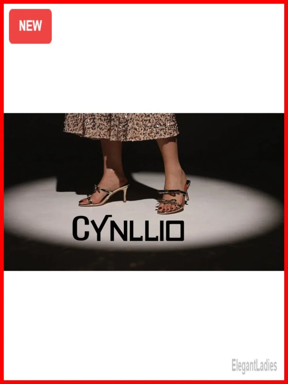 CYNLLIO Bow Kitten Heel Sandals Faux Leather Dressy Prom Shoes